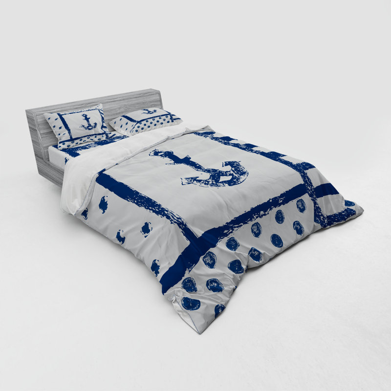 Coastal Polyester Duvet Cover, Queen Duvet Cover + 3 Additional Pieces