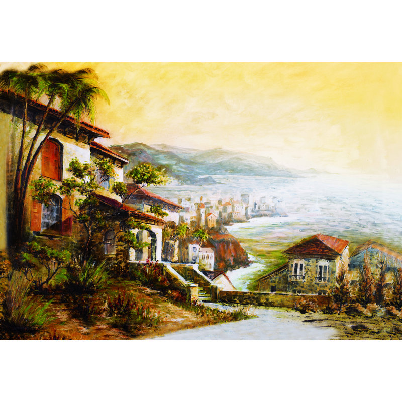 Spanish Cove - Wrapped Canvas Painting, 51cm H x 76cm W x 3.8cm D