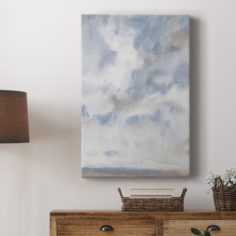 Sky Blue III  -Custom Wrapped Gallery Cavas, 27" H x 18" W