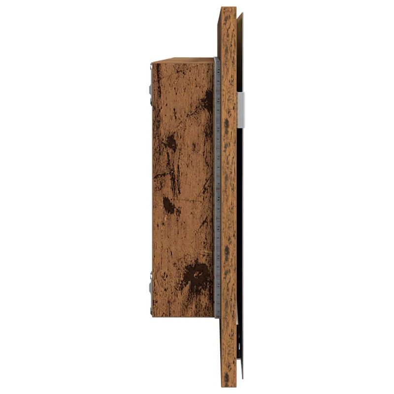 Bathroom Mirror 80 X 8.5 X 37 Cm Engineered Wood, Old Wood