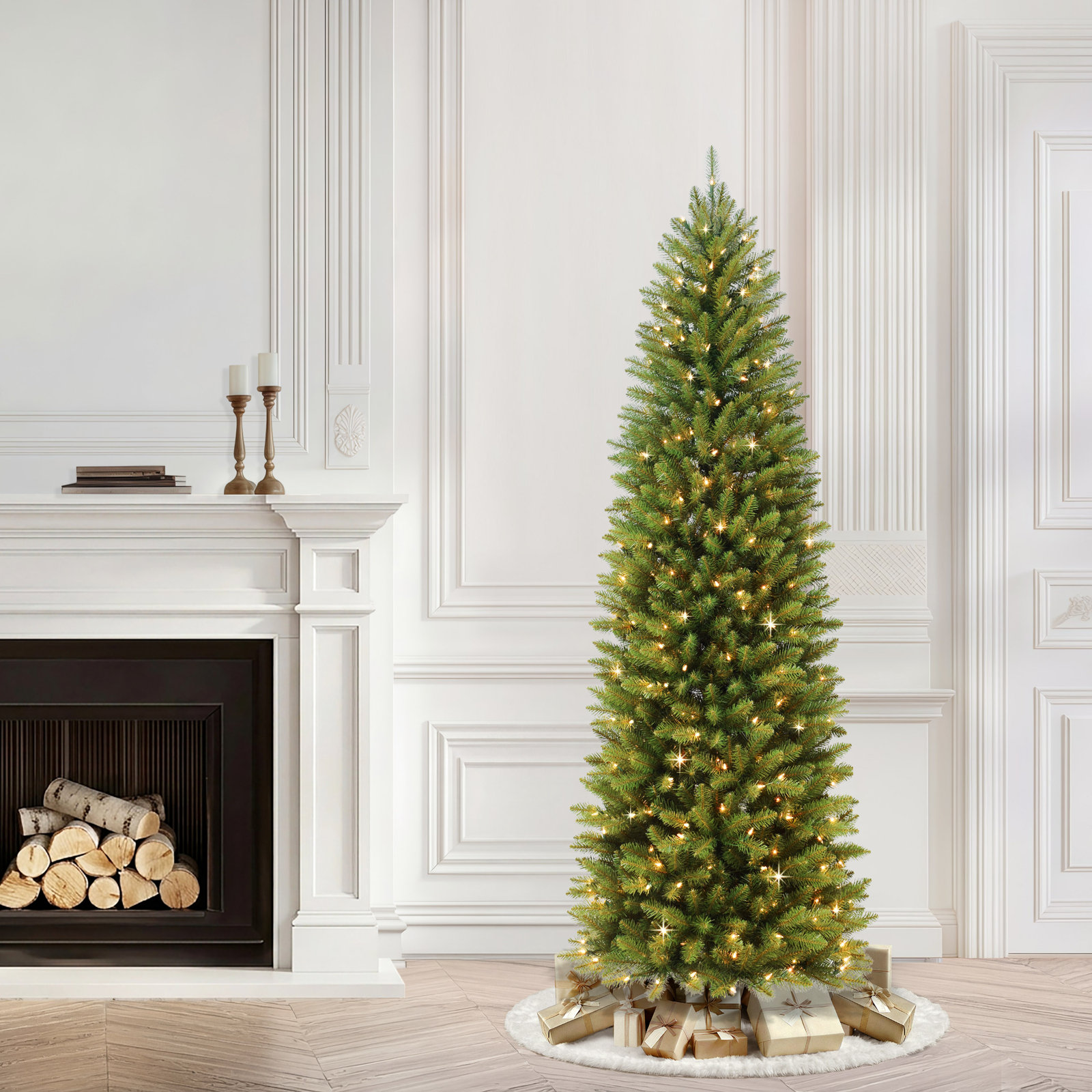 Fraser Lighted Artificial Christmas Tree, 6.5' H