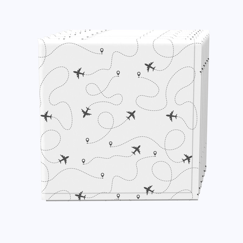 100% Cotton Abstract Square Napkin
