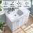 32"Hamptons White Freestanding Single Bathroom Vanity with Ceramic Sink Top