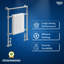 iBathUK Traditional Vintage Heated Towel Rail Premium Bathroom Radiator-White-448049420-448049431