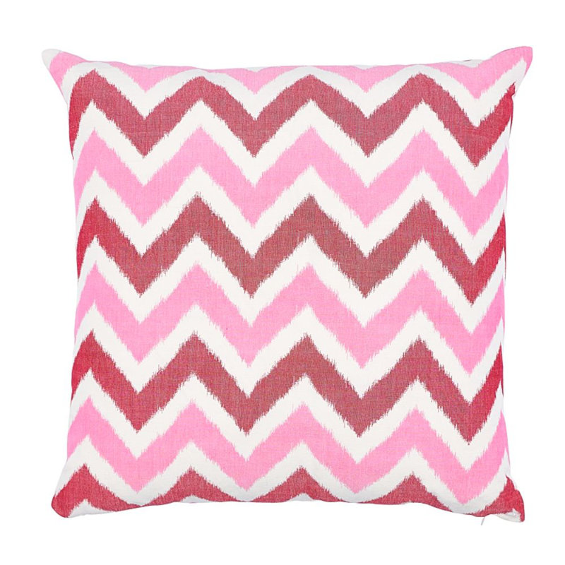 Vedado Ikat Pillow, 20" x 20", Pink