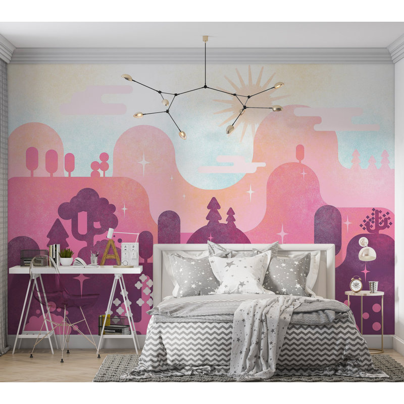 Abstract Wallpaper Wall Mural - Candy Land, 27" L x 39" W