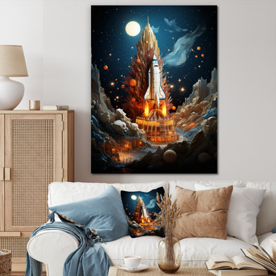 «Expressionist Space Shuttle Burst II», reproduction sur toile