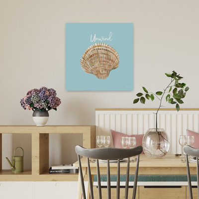 «Unwind Seashell», art abstrait de paysage côtier