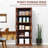 63" 2-Door Kitchen Pantry, Freestanding Storage Cabinet With 5-Tier Shelving And 2 Adjustable Shelves For Dining Room, Brown-328181215