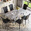 Ensemble de table à manger 63 po, table de salle à manger moderne avec chaises-1586266050