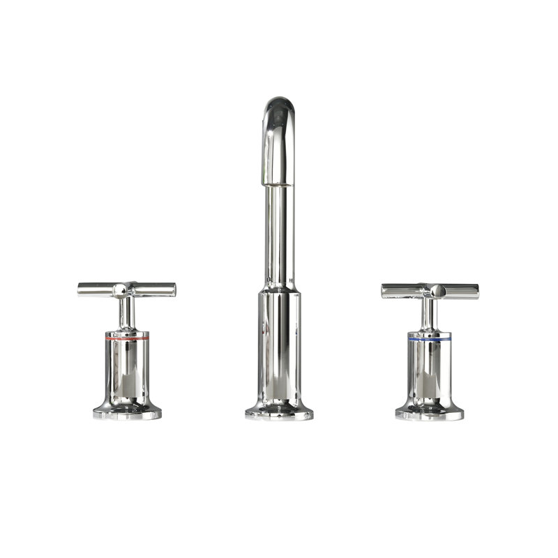 Topcraft 2 Handle Widespread Bathroom Sink Faucet, Chrome