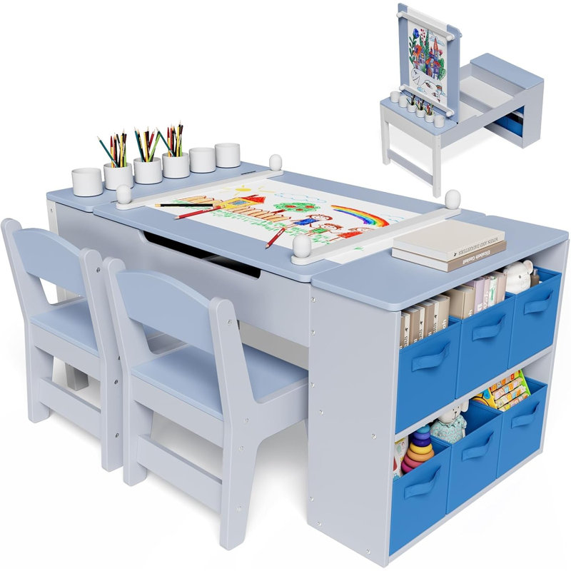 2 -Person Dining Set, Blue‑Gray