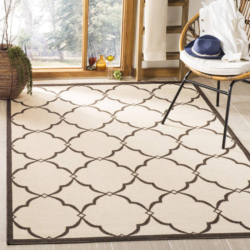 Miesha Performance Geometric Rug, Rectangle 4' x 6'