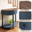  Console demi-ronde en bois massif avec tiroirs cannelés l 31 po Charlbury-716462178