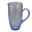 Pichet en verre texturé bleu 8,75 po