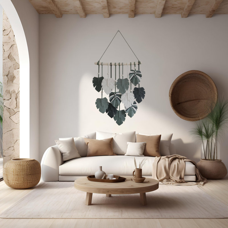 Décoration murale Boho - grande décoration murale en macramé - décoration de chambre Boho - tapisserie pour chambre à coucher - 17 po x 23 po