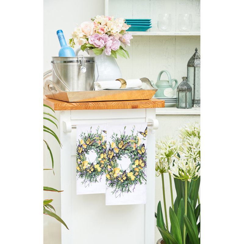Butterfly Wreath Towel