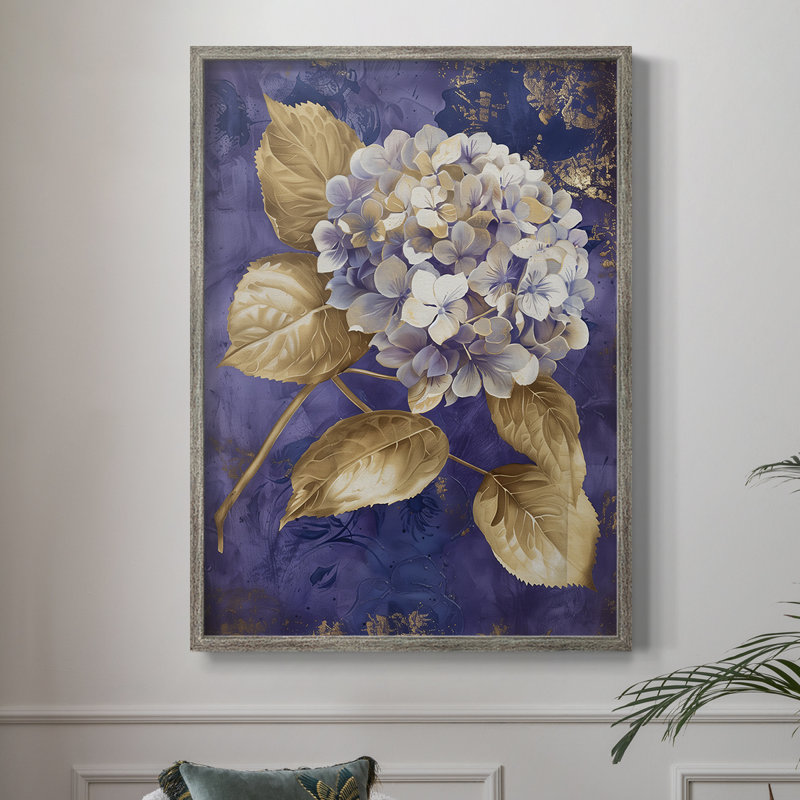 Reproduction encadrée FLORAL Series CCxxIV - bois massif, H 30 po x l 24 po