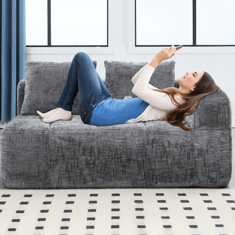 Chenille pour le salon - Tissu froissé amélioré, mousse de chambre à coucher éponge à support rapide, spacieuse et confortable