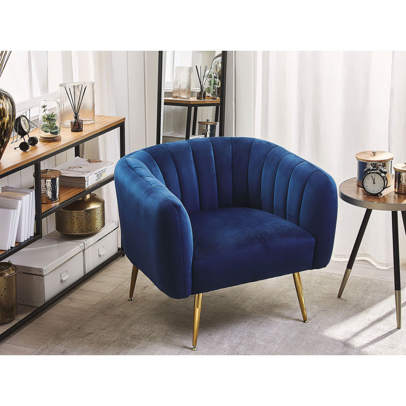 Jairo Upholstered Armchair, Blue