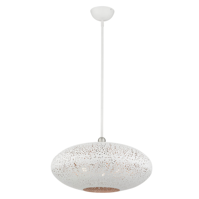 Bion - Light Bronze Pendant, White, 50.75"H x 20"W x 20"D