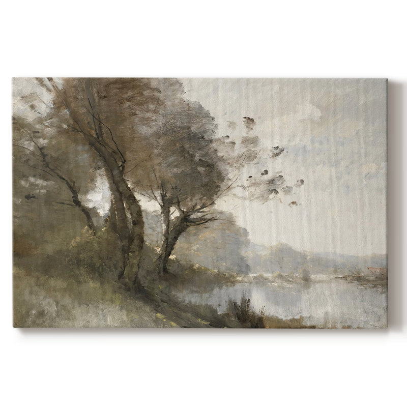 Paysage rétro - DCL XXXIV - Toile tendue avec châssis, H 9 po x l 13 po