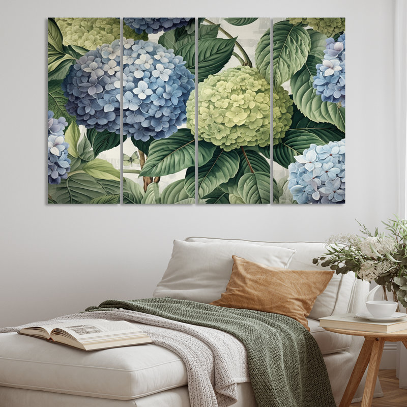 Ensemble de reproductions d'art mural en métal rose et vert