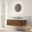 Absher 48" Floating Bathroom Vanity with Rectangle Marble Vessel Sink,Sensor LED,And Drawer, Espresso Or Walnut Finish-250042508