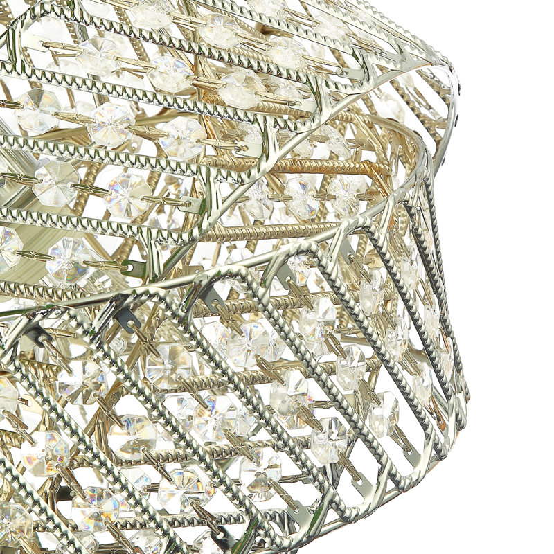 Aanaya 21cm H Metal Novelty Pendant Shade ( Screw On ), Silver