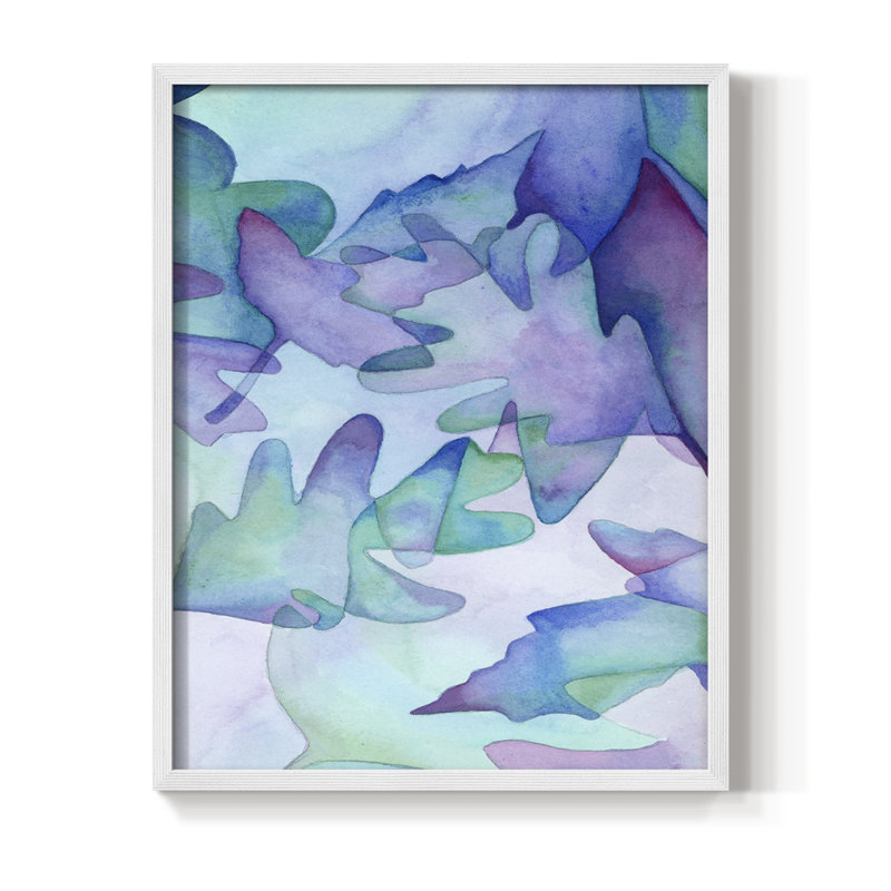 Fallen Leaves, reproduction encadrée - bois massif, Blanc, H 14 po x l 11 po