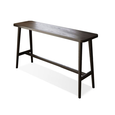 Black Straight Solid Wood Bar Table