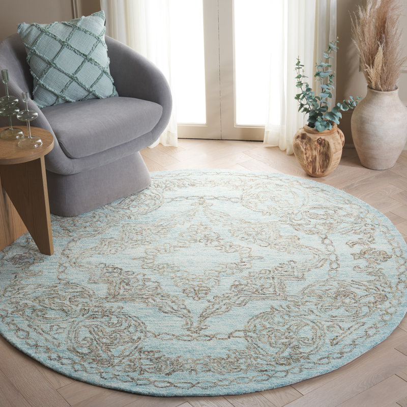 Metro Hand Tufted Wool Pile Oriental Rug, Round 6'