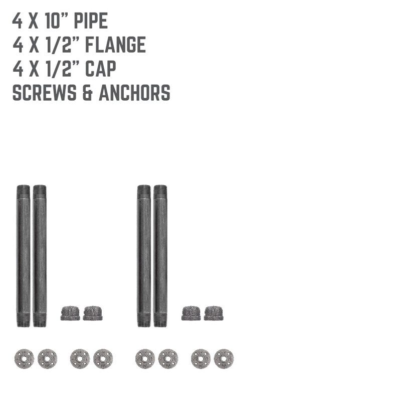 Ensemble de support de tablette industrielle robuste Malti - paquet de 4, H 3 po x l 3 po x P 10 po
