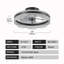 Ventilateur de plafond en cristal noir avec lumière et télécommande, style lustre moderne-2001695989