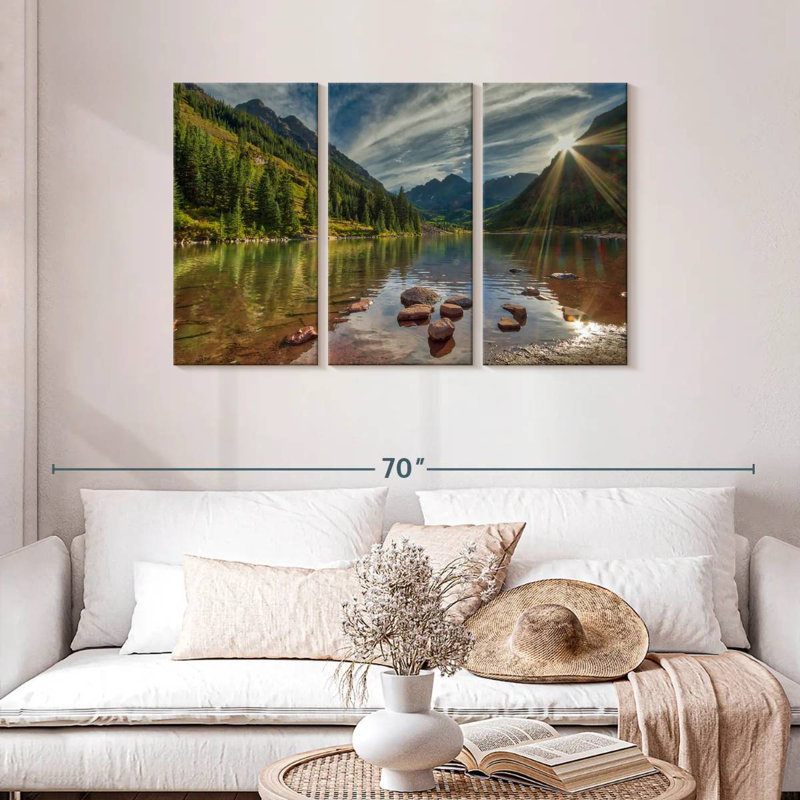 Paysage de montagne Alvord Maroon Bells, H 20 po x l 33 po