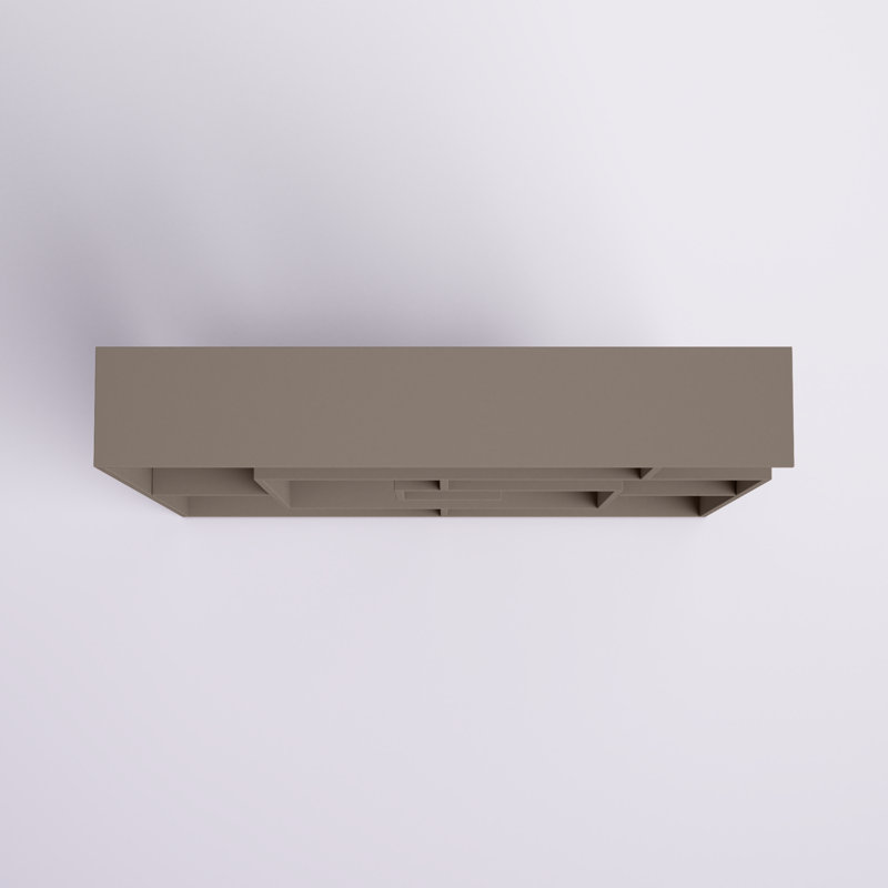 Abston Geometric Bookcase, Light Mocha