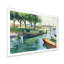 Bateaux au printemps vert - peinture sur toile-59843376-59843377
