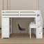 Lit mezzanine simple avec tiroirs, bureau et escalier-2123286557