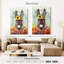 Donkey Floral Crown sur impression sur toile-1259823143