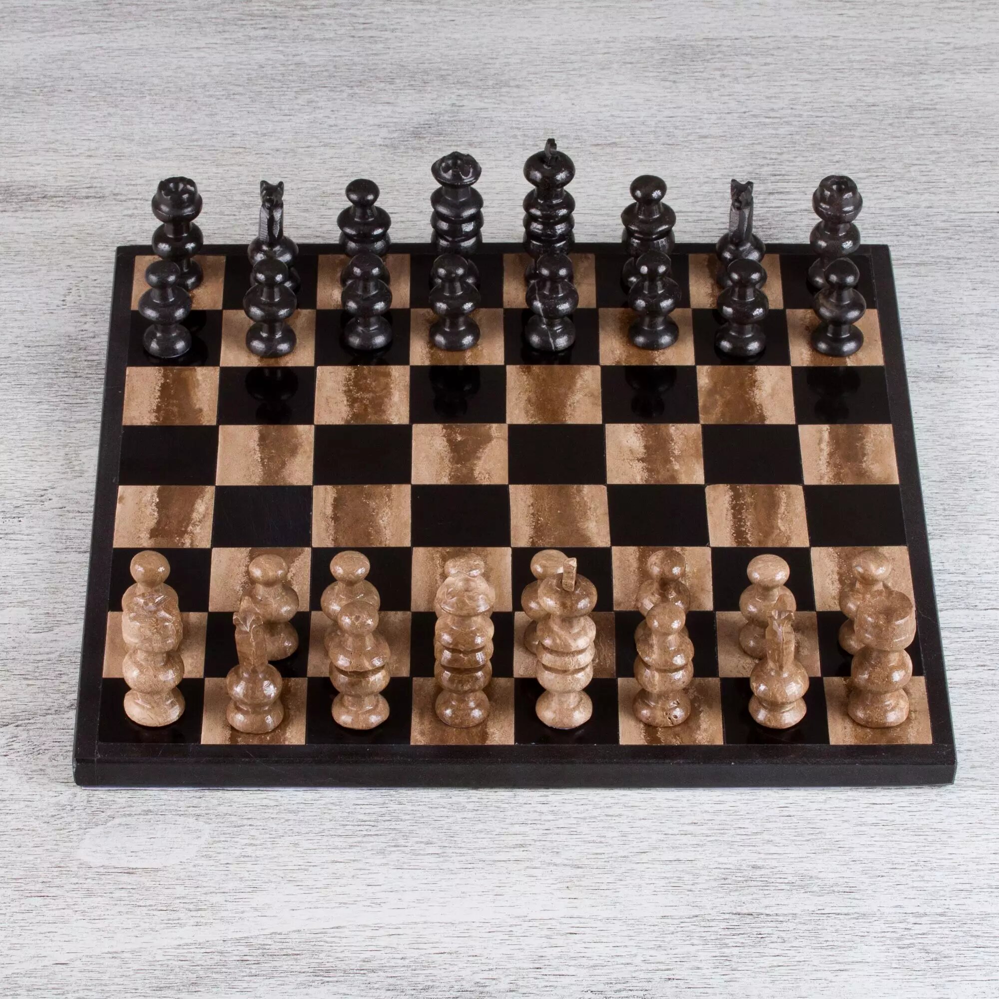 Marble chess set, 'Worthy Match