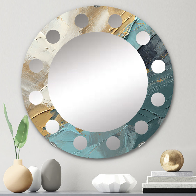 Galleon - Miroir mural moderne rond, 24 po x 24 po