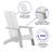 Indoor/Outdoor Modern Dual Slat Back Adirondack Style Chairs-88681458