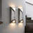 Faustine LED Flush Mounted Sconce Set of 2, Glam Mirror Lights