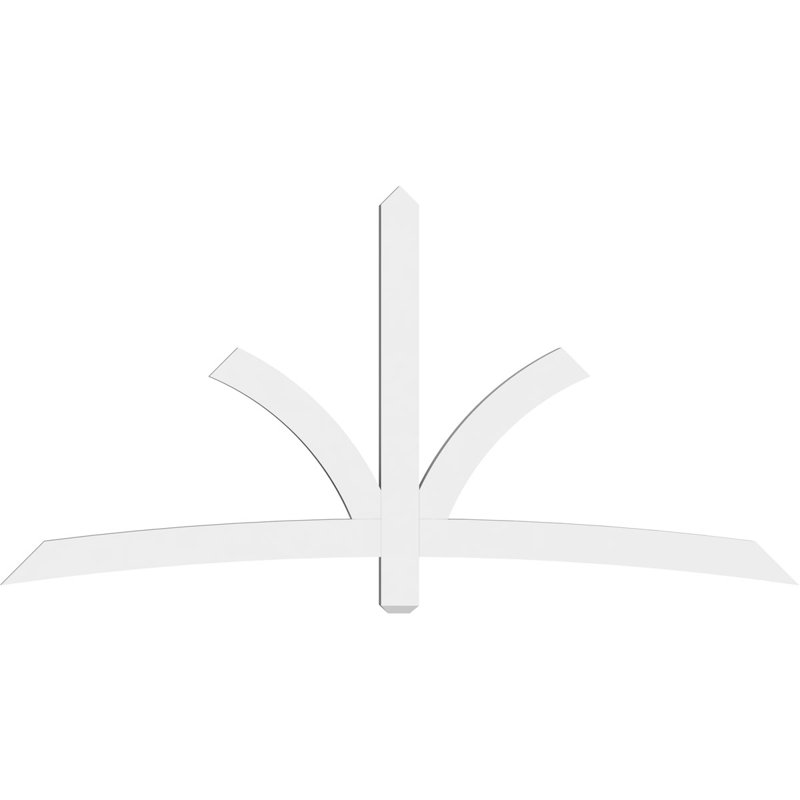 Davenport Architectural Grade Gable Bracket, 42" H x 84" W (Pitch: 12/12), 2" D x 4" F, PVC