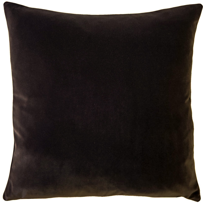 Castello Velvet Reversible Throw Pillow, 17" x 17", Espresso/Brown
