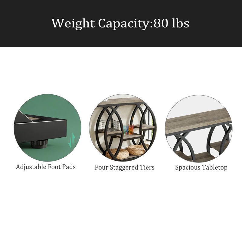 Stable Entryway Table,Console Table,Sofa Table,Side Table, 31.52" H x 39.4" W x 11.82" D, Gray