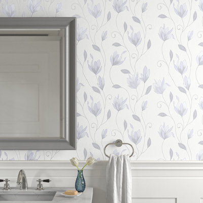 Agustina Non-Pasted Vinyl Floral Wallpaper Roll