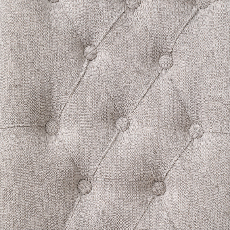 Ensemble de 2 chaises d'appoint en lin beige et gris Yabeina