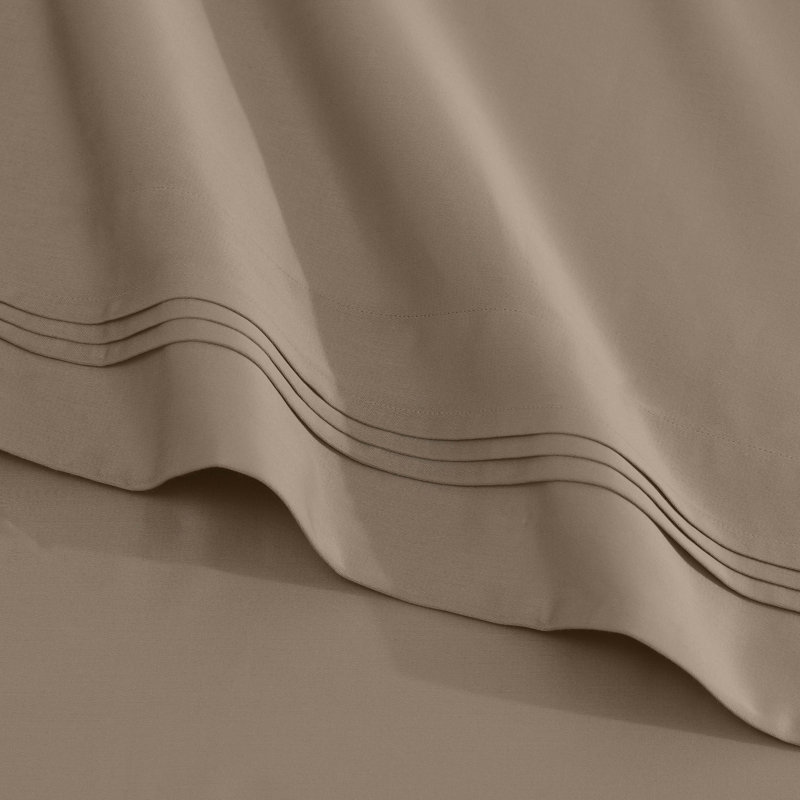 Certified Egyptian Cotton Deep Pocket Solid Luxury 1500 Thread Count Sheet Set, Taupe