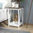 Square End Table, Accent Side Table With Slats Design, Sofa Side Nightstand Table With Sturdy Frame For Living Room Bedroom-787399859